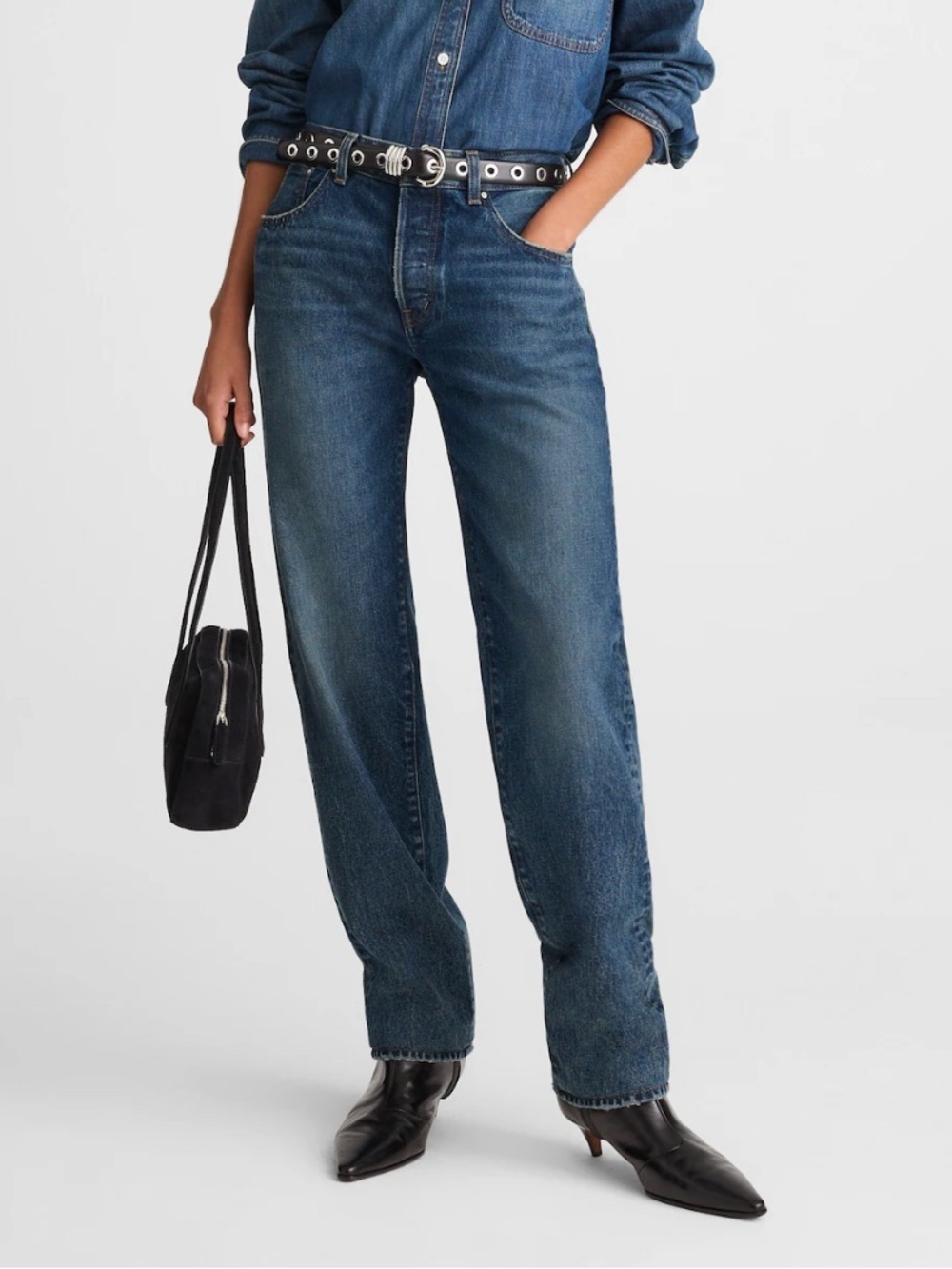 Madewell greendale wash The Dean Easy Straight Jean